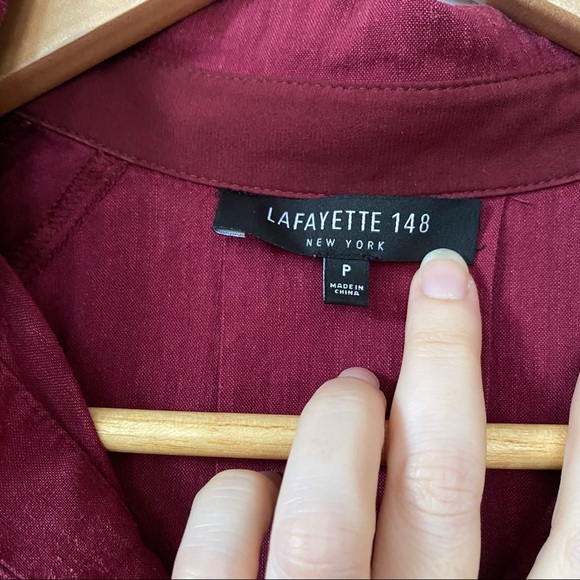 Lafayette 148 linen button down shirt dress - Picture 4 of 9